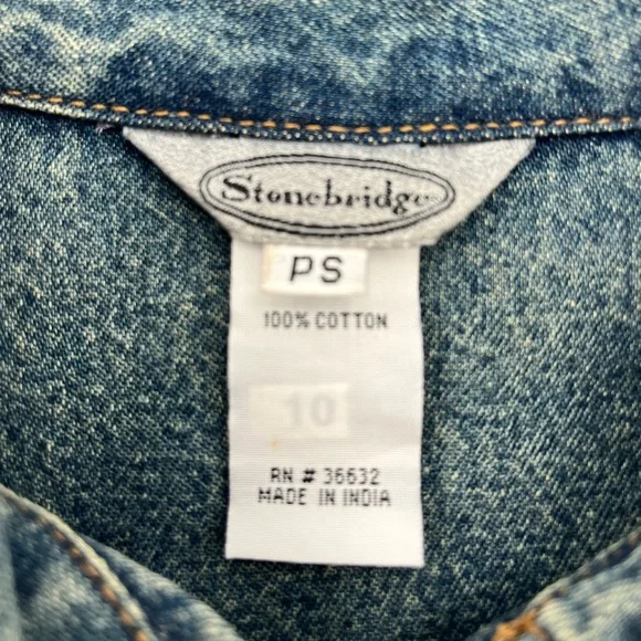 STONEBRIDGE | NWT LIGHT WASH VINTAGE DENIM JACKET 1 Size SP - Picture 5 of 7